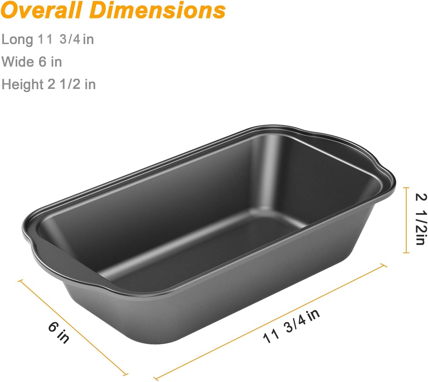 3 Pack Nonstick Carbon Steel Baking Bread Pan, Large Loaf Pan, 9 1/2" X 5"